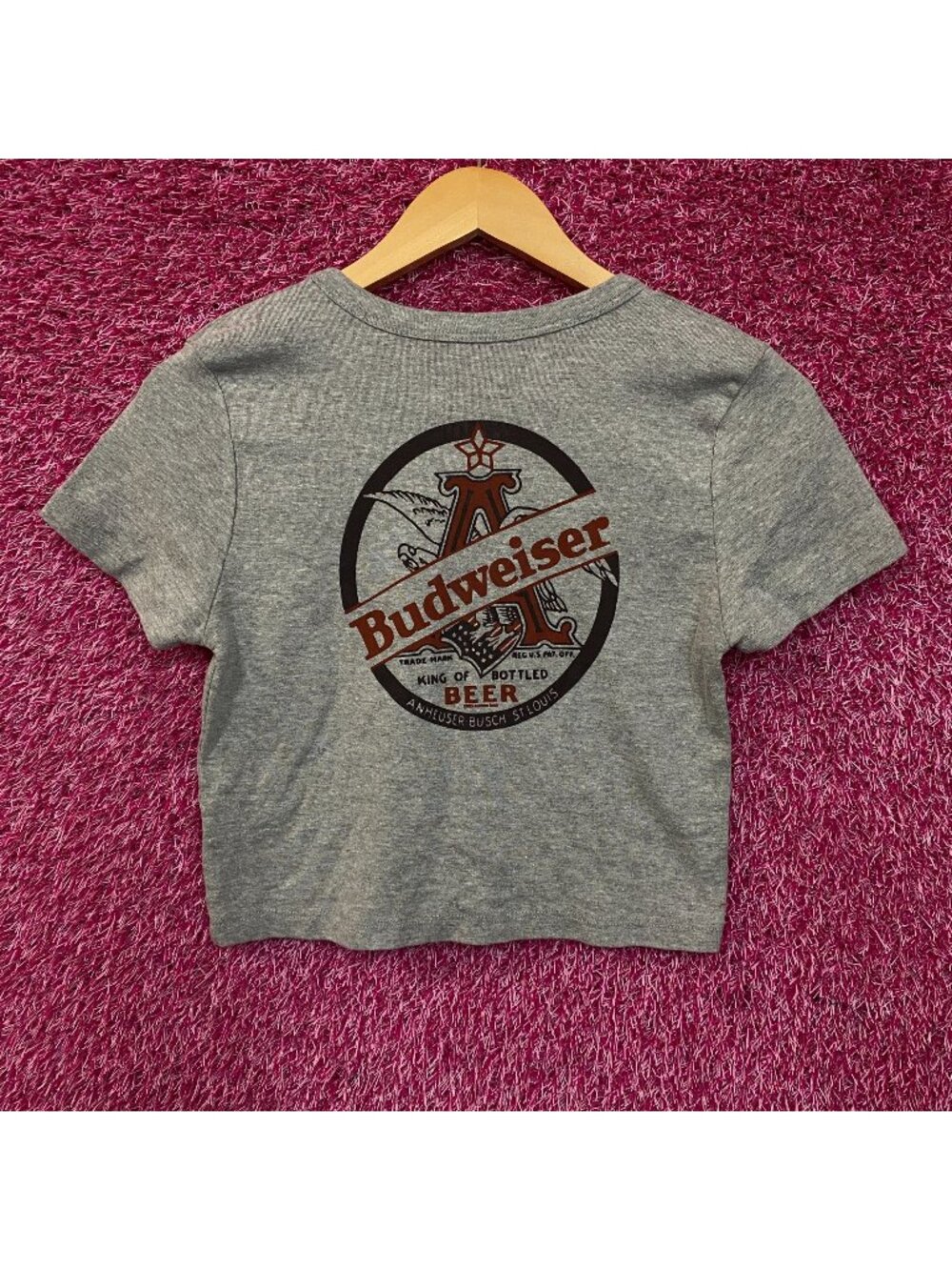 Junk Food Clothing Women's Budweiser Anheuser Busch Baby Crop Tee Small